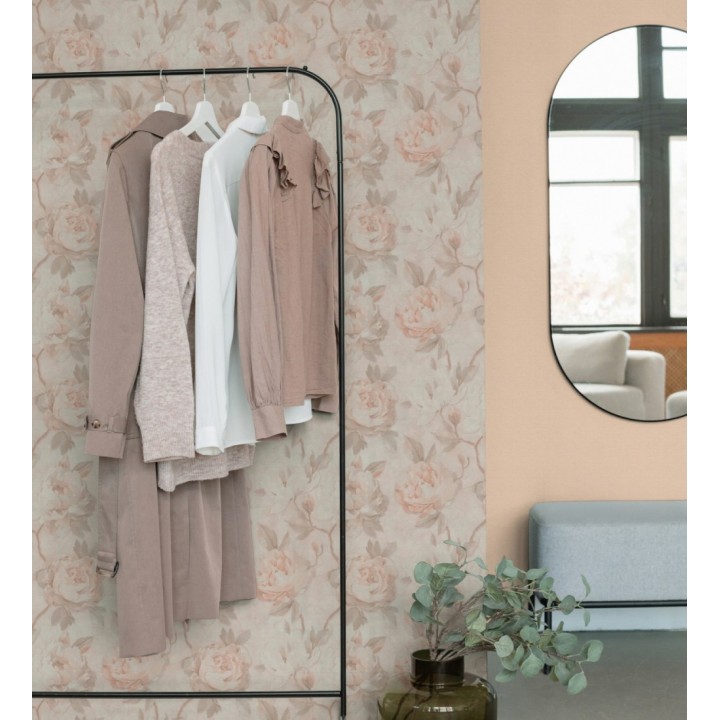 Papel pintado de peonías óleo vintage refinado fondo albaricoque claro - Florence Graceful 684983