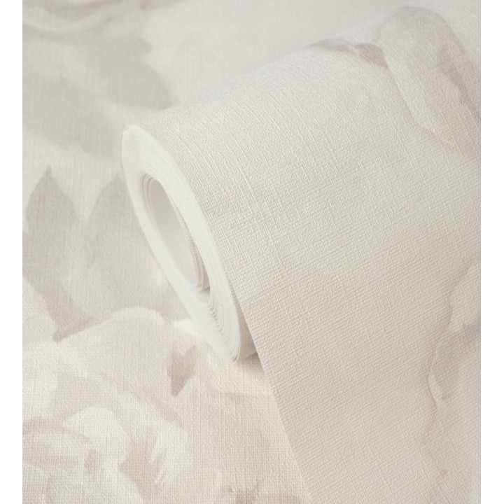 Papel pintado de peonías óleo vintage refinado fondo blanco roto - Florence Graceful 684984