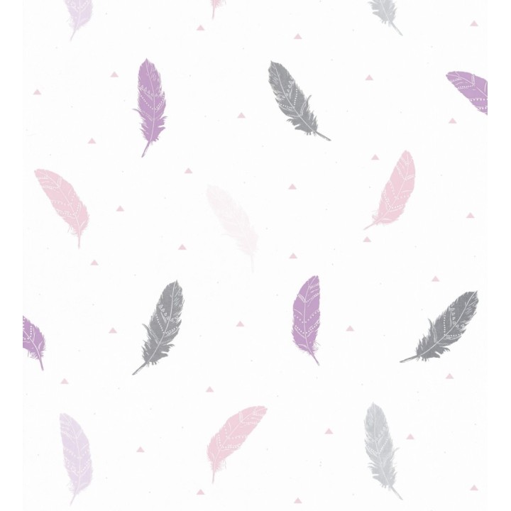 Papel pintado infantil de plumas - Indie Folks 126684
