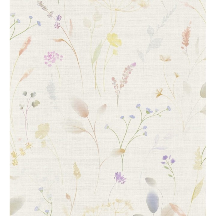 Papel pintado flores silvestres vintage en acuarela fondo texturizado - Sora Painted 684988