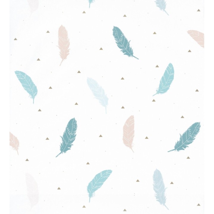 Papel pintado infantil de plumas - Indie Folks 126685