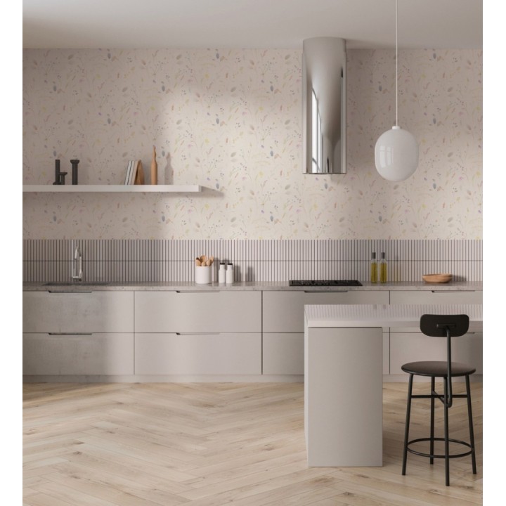 Papel pintado flores silvestres vintage en acuarela fondo texturizado - Sora Painted 684988