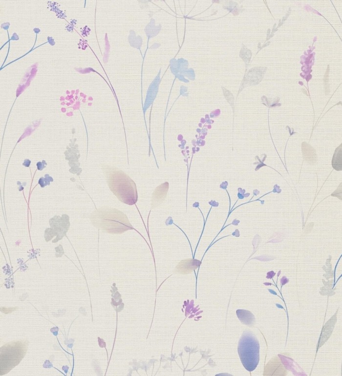 Papel pintado flores silvestres vintage en acuarela fondo texturizado - Sora Painted 684989