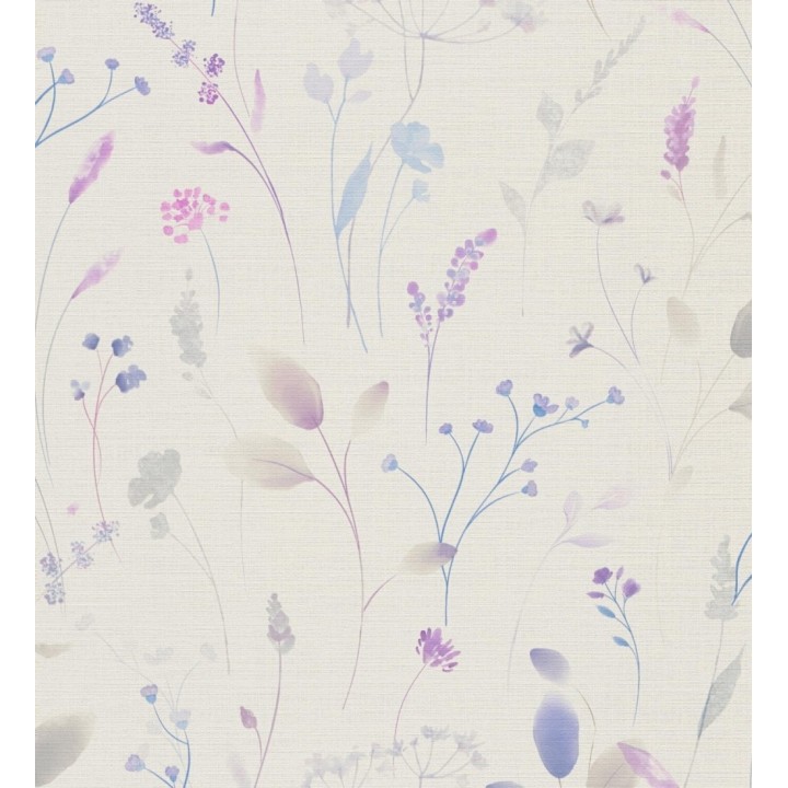 Papel pintado flores silvestres vintage en acuarela fondo texturizado - Sora Painted 684989