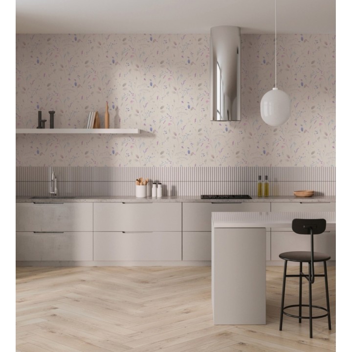 Papel pintado flores silvestres vintage en acuarela fondo texturizado - Sora Painted 684989