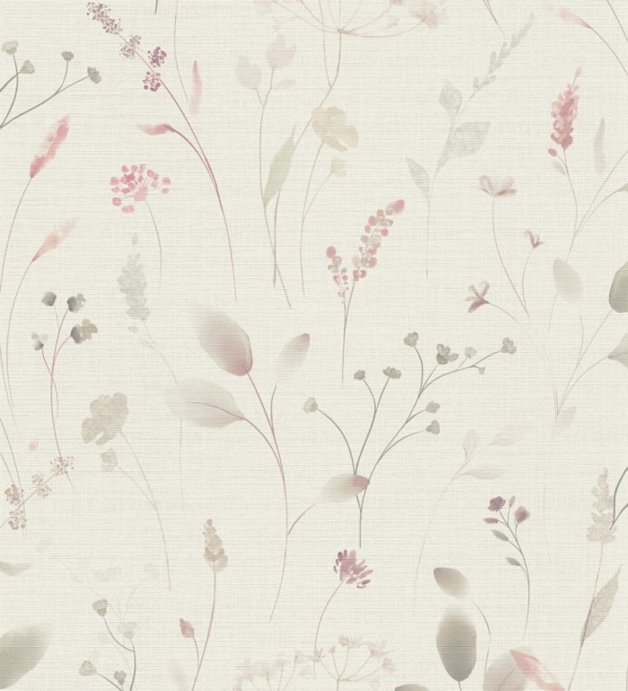 Papel pintado flores silvestres vintage en acuarela fondo texturizado - Sora Painted 684990