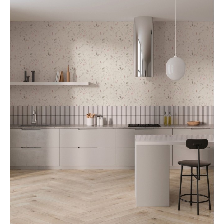 Papel pintado flores silvestres vintage en acuarela fondo texturizado - Sora Painted 684990