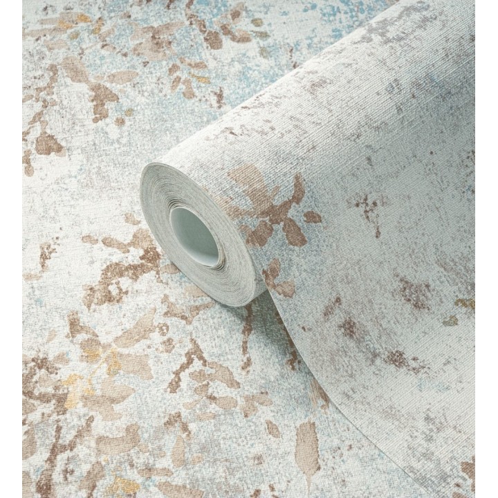 Papel pintado ramas de árboles zen fondo lienzo pátina desgastado - Siena Provence 685001