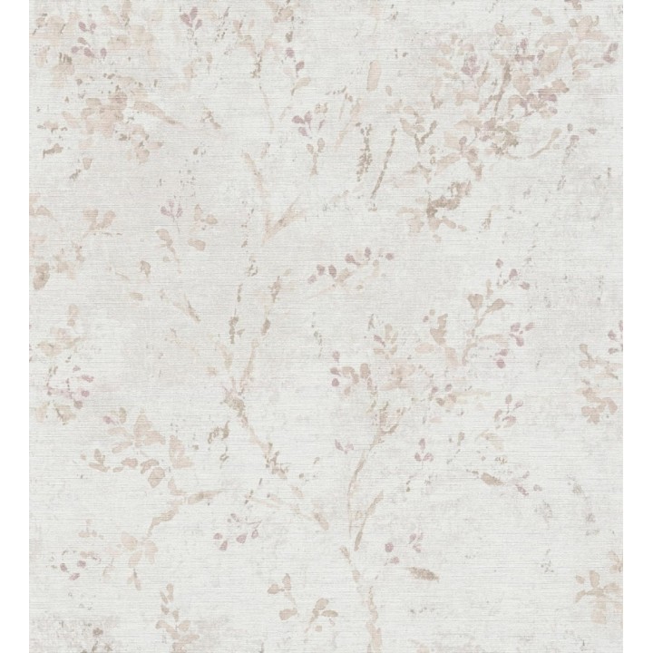 Papel pintado ramas de árboles zen fondo lienzo pátina desgastado - Siena Provence 685002