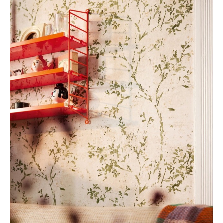 Papel pintado ramas de árboles zen fondo lienzo pátina desgastado - Siena Provence 685003