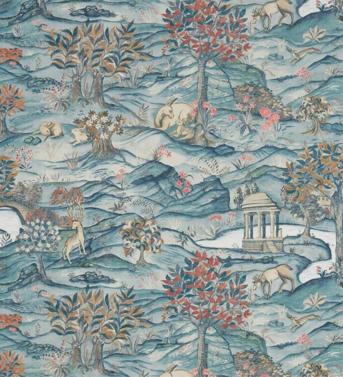 Papel pintado paisaje bucólico templos y fauna lienzo - Alistair Scenic 685070