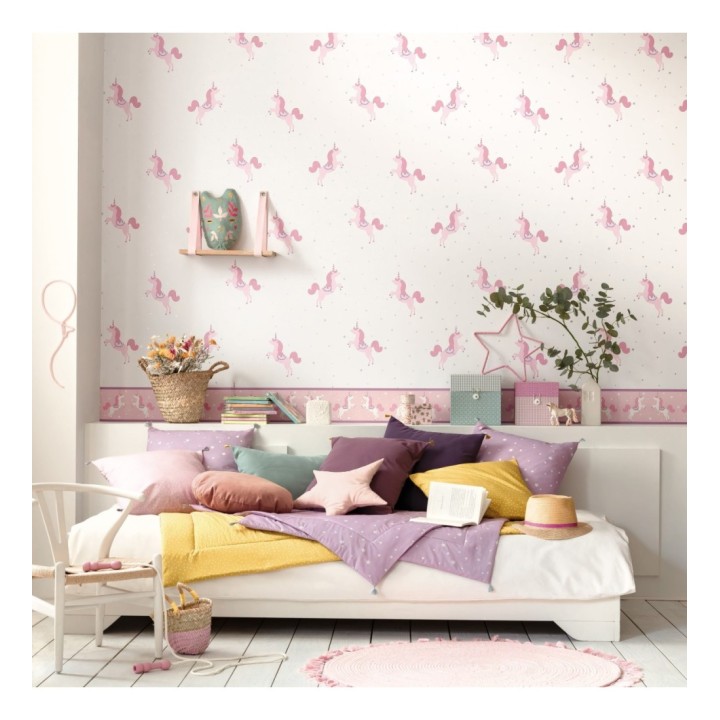 Papel pintado infantil de unicornios - Candy Unicorns 126689