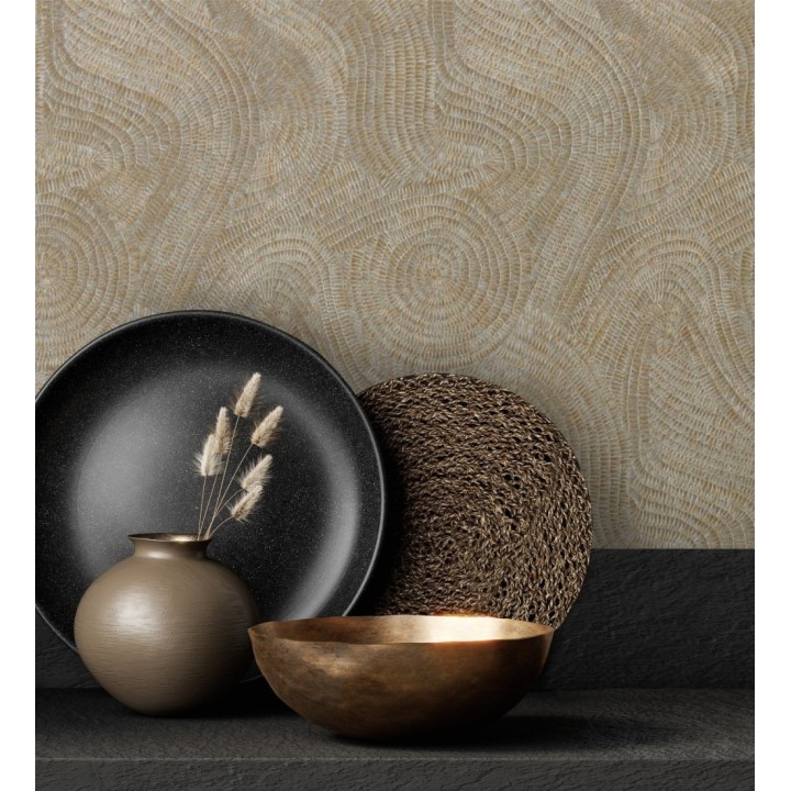 Papel pintado mosaico tribal étnico de ondas artesanales - Boldhi Canopi 685072