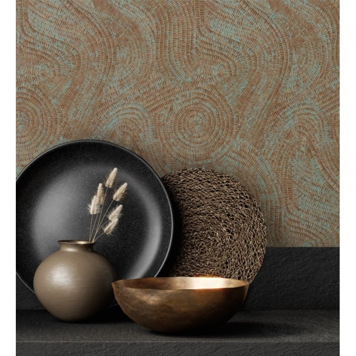 Papel pintado mosaico tribal étnico de ondas artesanales - Boldhi Canopi 685074