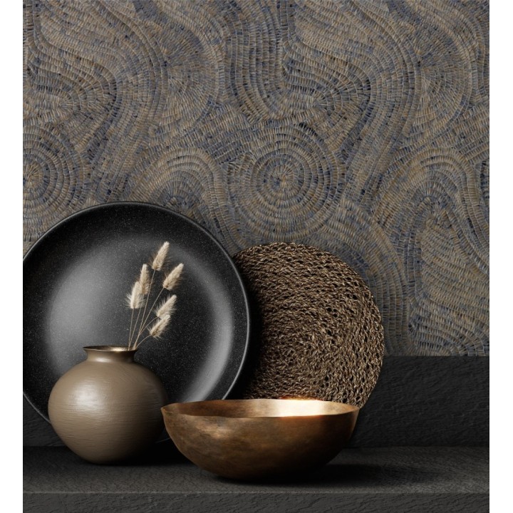 Papel pintado mosaico tribal étnico de ondas artesanales - Boldhi Canopi 685075