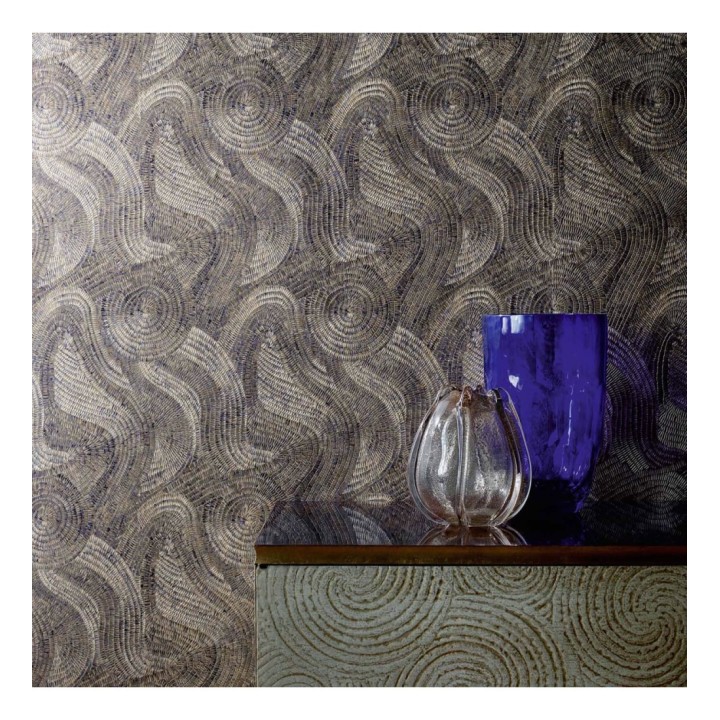 Papel pintado mosaico tribal étnico de ondas artesanales - Boldhi Canopi 685075