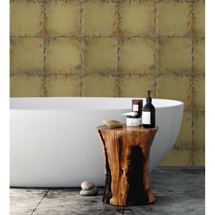 Papel pintado de baldosas de piedra envejecido estilo vintage natural - Varanasi Archaic 685078