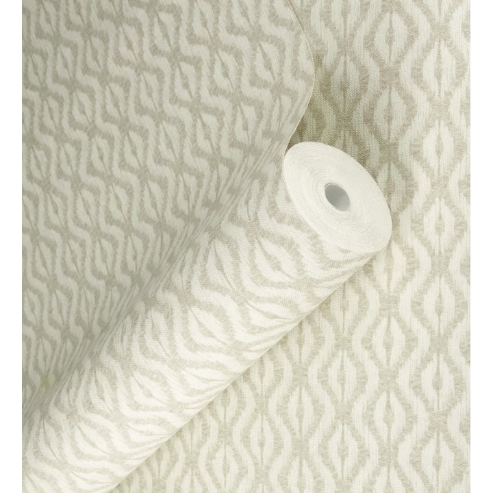 Papel pintado telar de mali lino beige textura ancestral - Agra Woven 685095