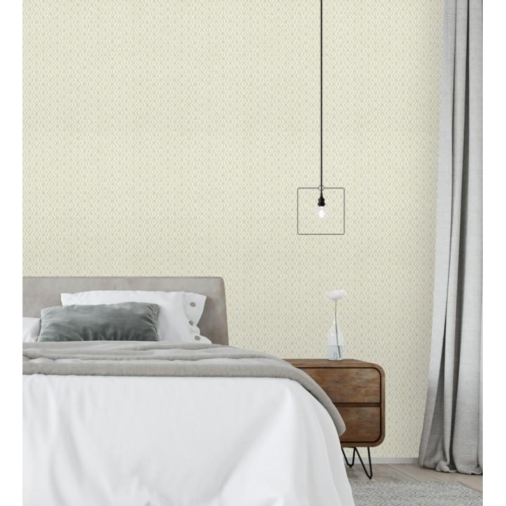 Papel pintado telar de mali lino beige textura ancestral - Agra Woven 685095