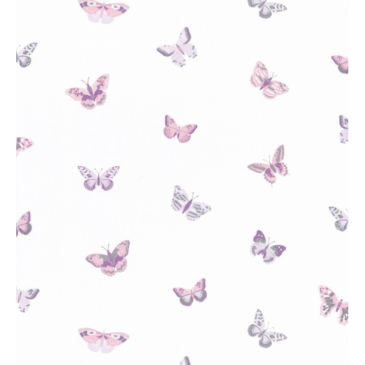 Papel pintado infantil mariposas morada - Sweet Butterflies 126698