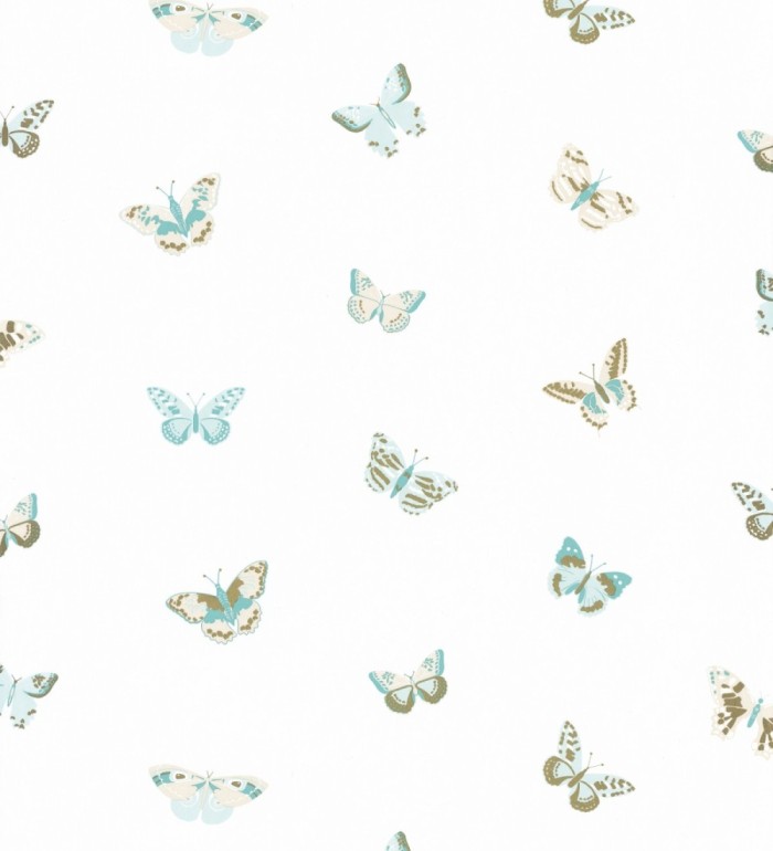 Papel pintado infantil mariposas turquesa - Sweet Butterflies 126699