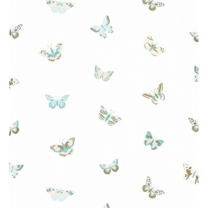 Papel pintado infantil mariposas turquesa - Sweet Butterflies 126699