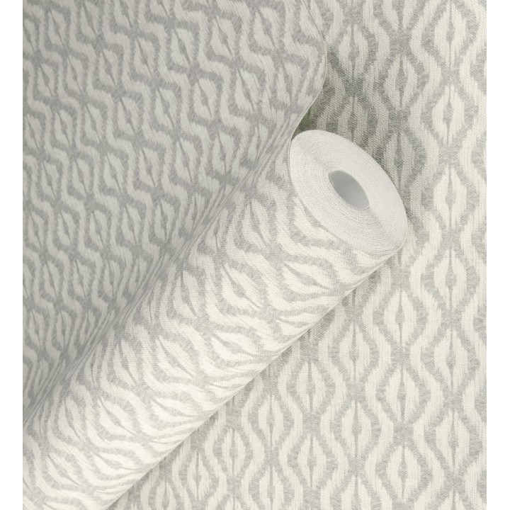 Papel pintado telar de mali lino taupe claro textura ancestral - Agra Woven 685097