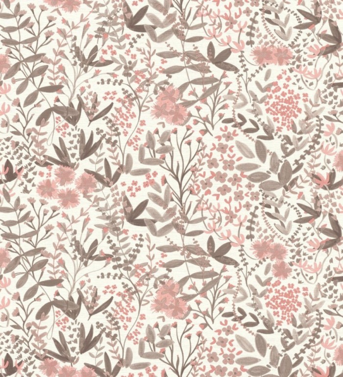 Papel pintado estilo liberty botánico rosa empolvado - Sara Pretty 685111