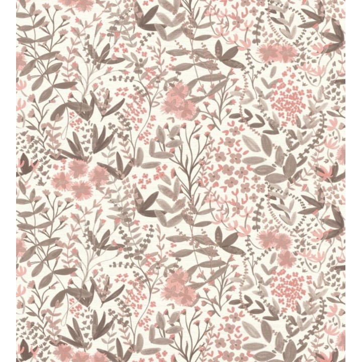 Papel pintado estilo liberty botánico rosa empolvado - Sara Pretty 685111