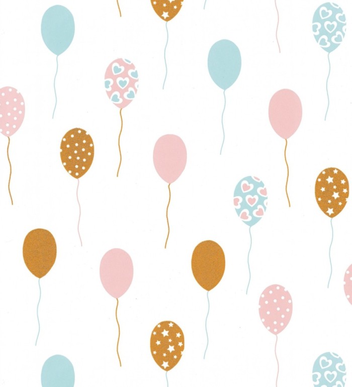 Papel pintado infantil de globos de colores - Little Ballons 126707