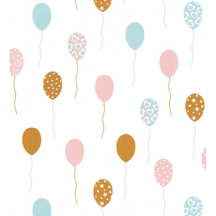 Papel pintado infantil de globos de colores - Little Ballons 126707