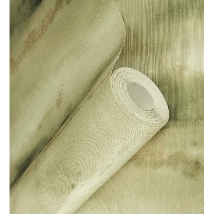 Papel pintado bruma tropical verde musgo textura lienzo - Brasilia Horizon 685118