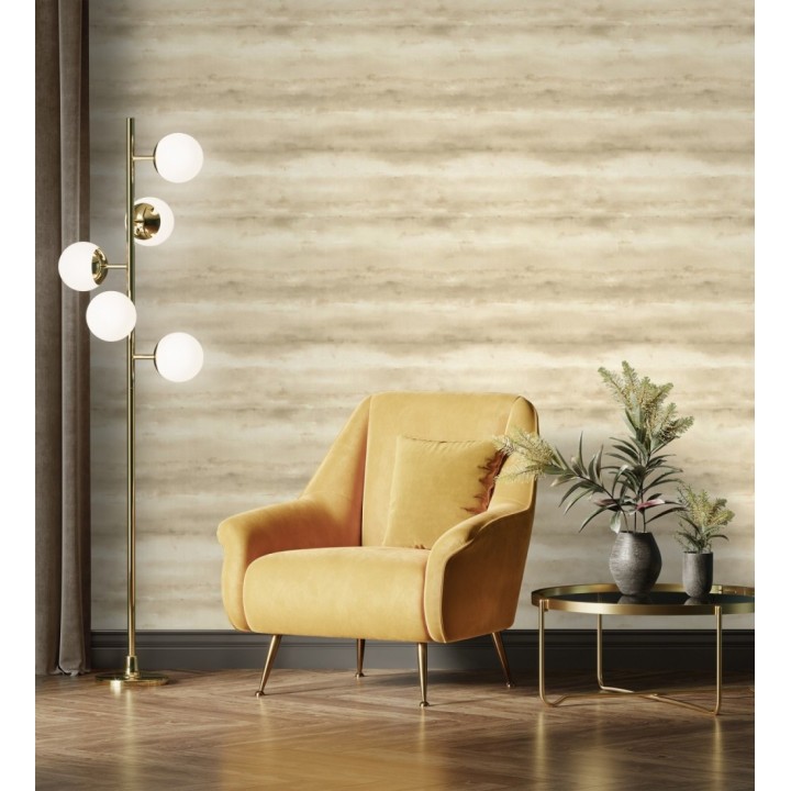 Papel pintado bruma tropical beige tostado textura lienzo - Brasilia Horizon 685120
