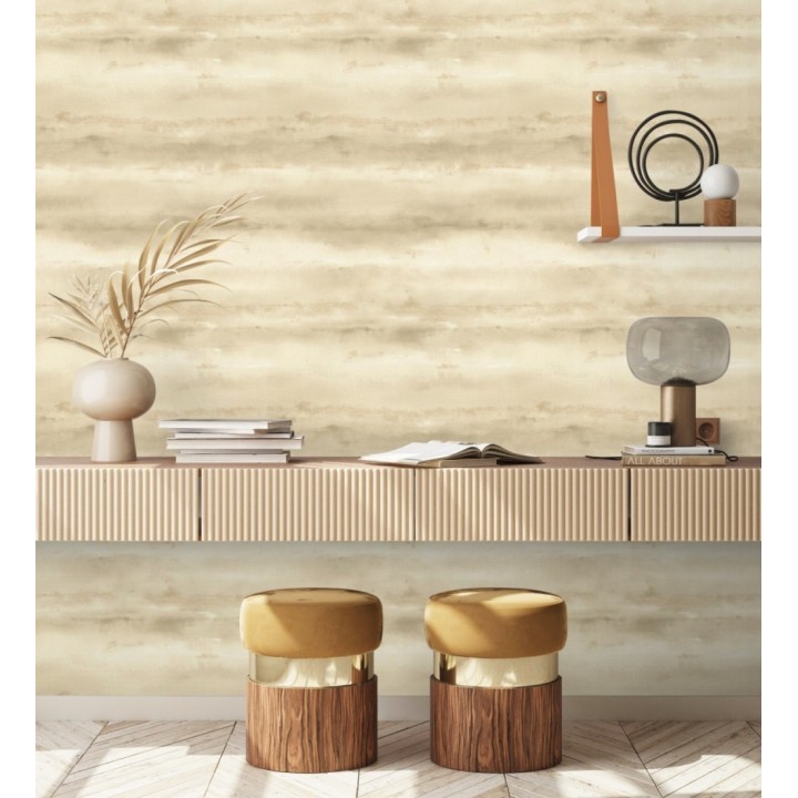 Papel pintado bruma tropical beige tostado textura lienzo - Brasilia Horizon 685120