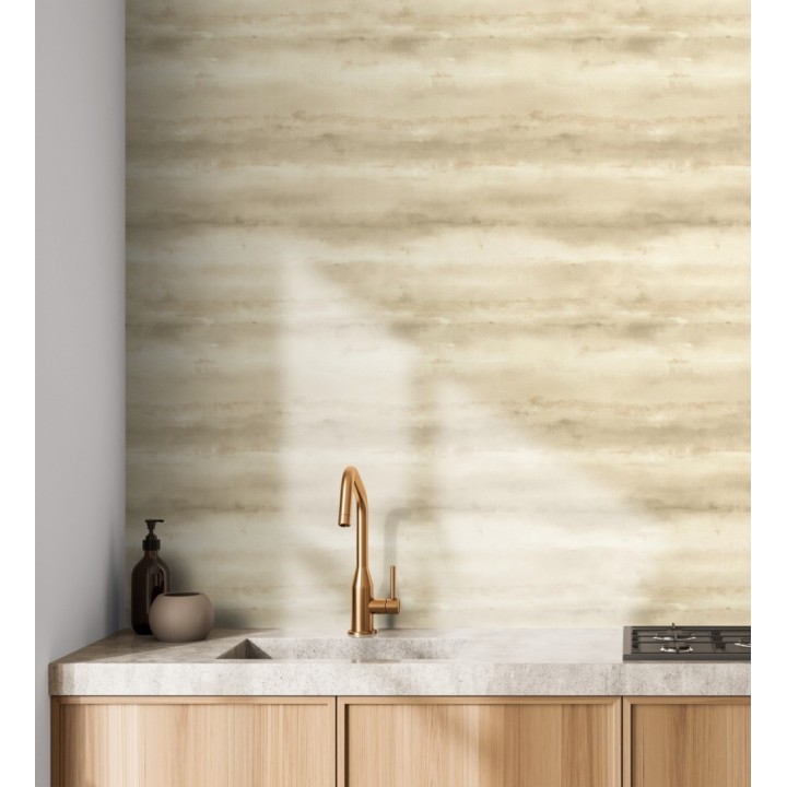 Papel pintado bruma tropical beige tostado textura lienzo - Brasilia Horizon 685120