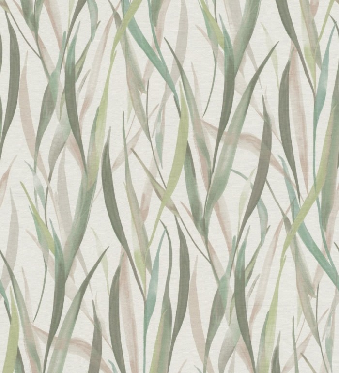 Papel pintado algas marinas acuarela tonos verdes - Carolina Bay 685127