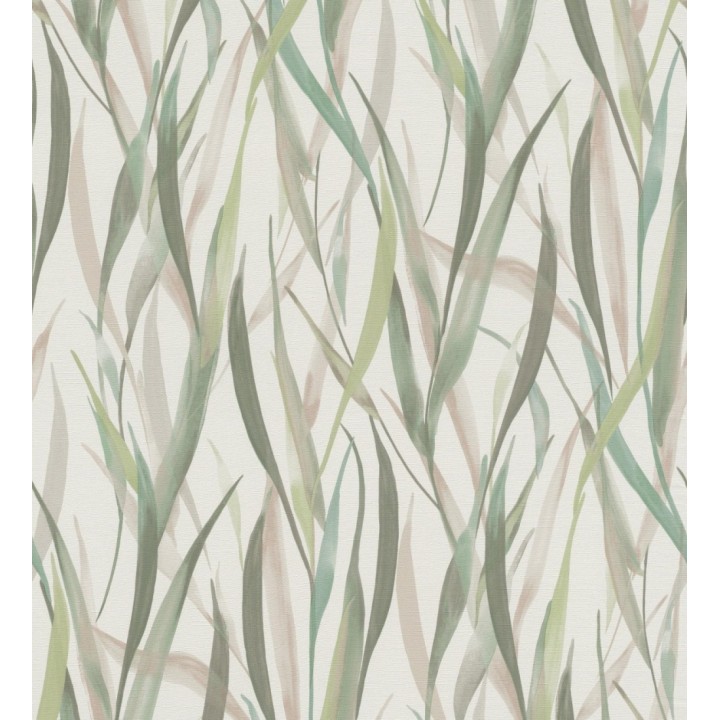 Papel pintado algas marinas acuarela tonos verdes - Carolina Bay 685127