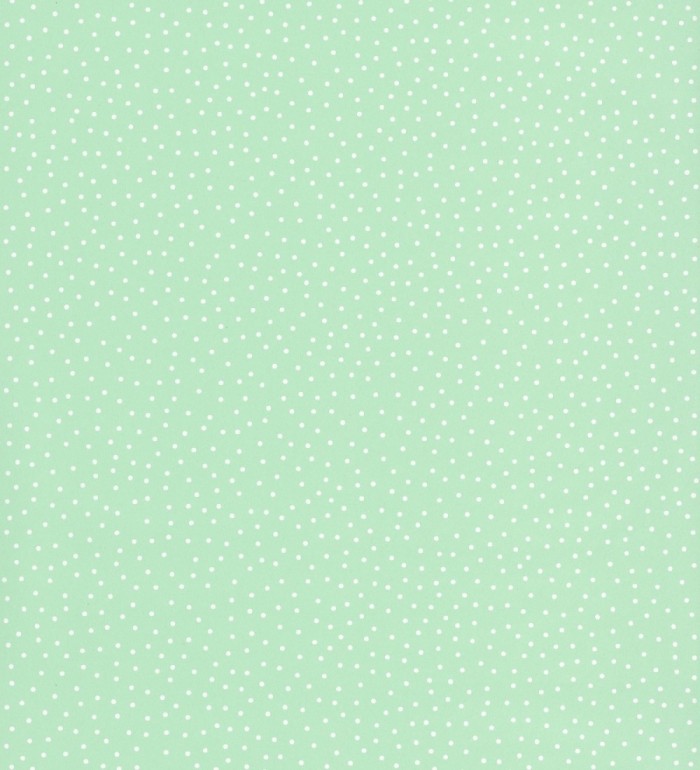 Papel pintado lunares pequeños fondo verde - Ruby Dots 126715