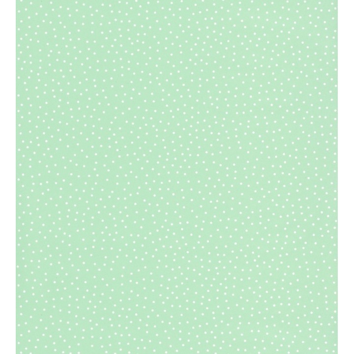 Papel pintado lunares pequeños fondo verde - Ruby Dots 126715