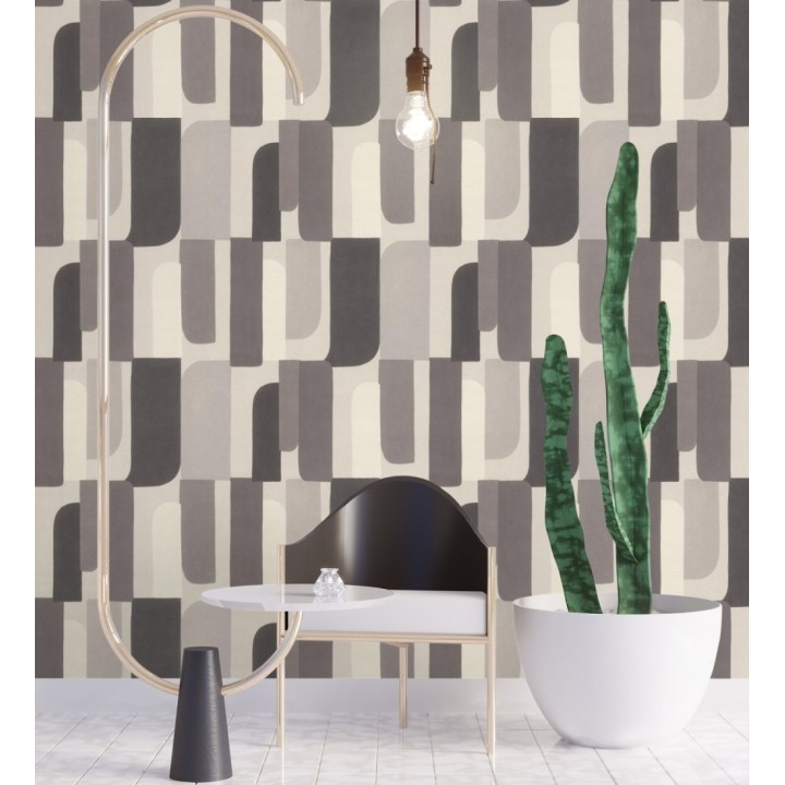 Papel pintado composición geométrica de vanguardia fondo texturizado - Century Balanced 685136