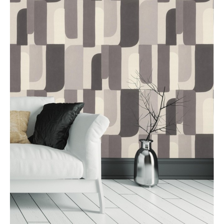 Papel pintado composición geométrica de vanguardia fondo texturizado - Century Balanced 685136