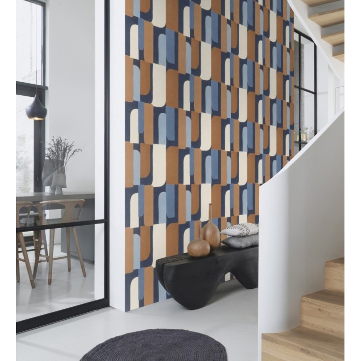 Papel pintado composición geométrica de vanguardia fondo texturizado - Century Balanced 685137