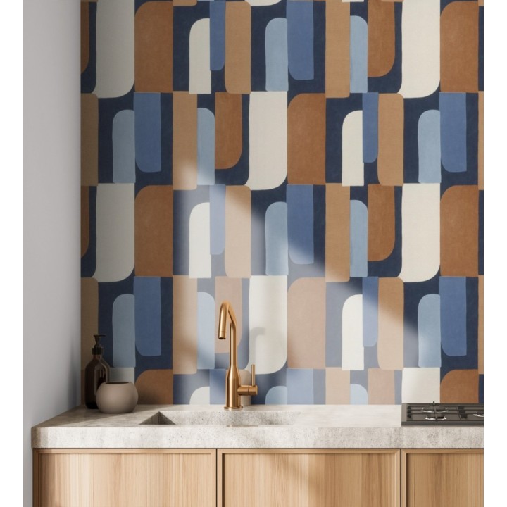 Papel pintado composición geométrica de vanguardia fondo texturizado - Century Balanced 685137