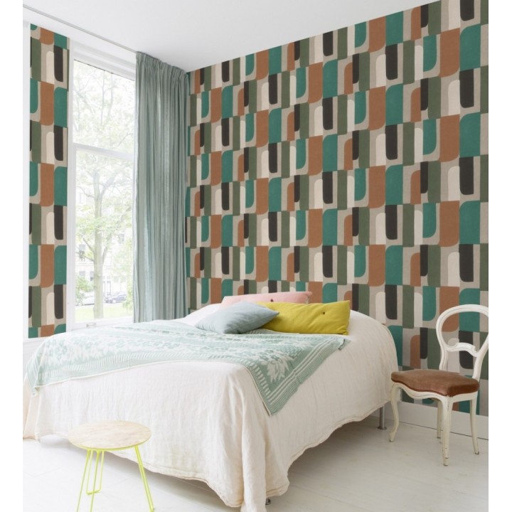 Papel pintado composición geométrica de vanguardia fondo texturizado - Century Balanced 685138