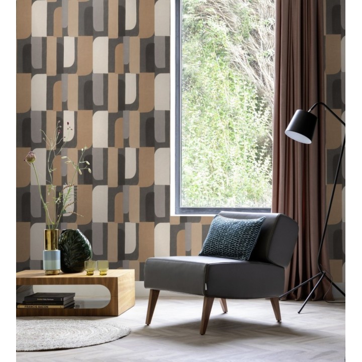 Papel pintado composición geométrica de vanguardia fondo texturizado - Century Balanced 685139