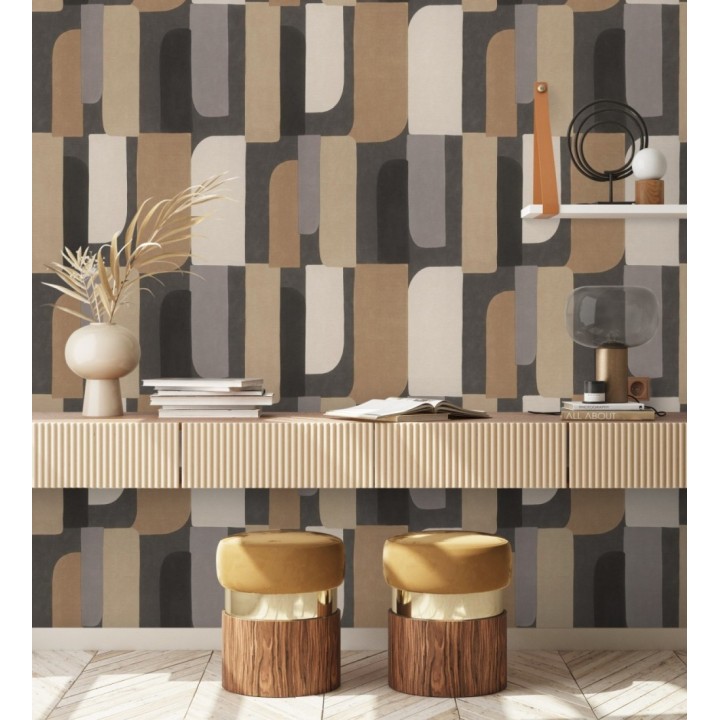 Papel pintado composición geométrica de vanguardia fondo texturizado - Century Balanced 685139