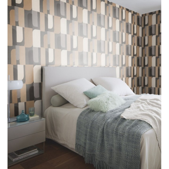 Papel pintado composición geométrica de vanguardia fondo texturizado - Century Balanced 685139