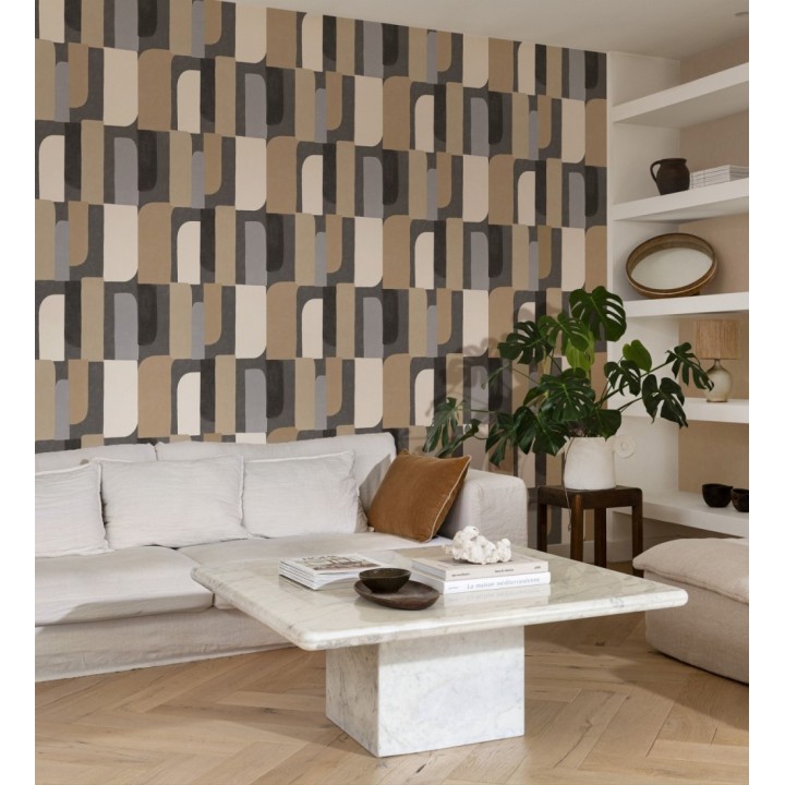 Papel pintado composición geométrica de vanguardia fondo texturizado - Century Balanced 685139