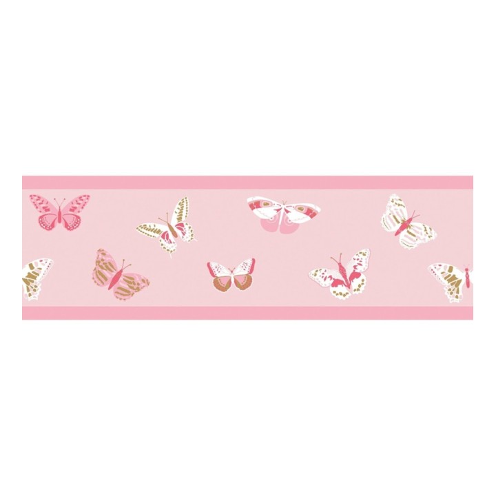 Cenefa infantil mariposas rosa - Sweet Butterflies 126724
