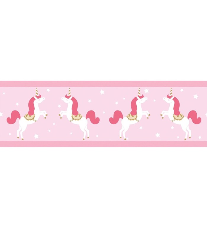 Cenefa infantil de unicornios - Candy Unicorns 126727